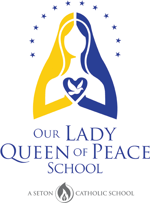 Our Lady Queen Of Peace School Logo Clipart (504x708), Png Download