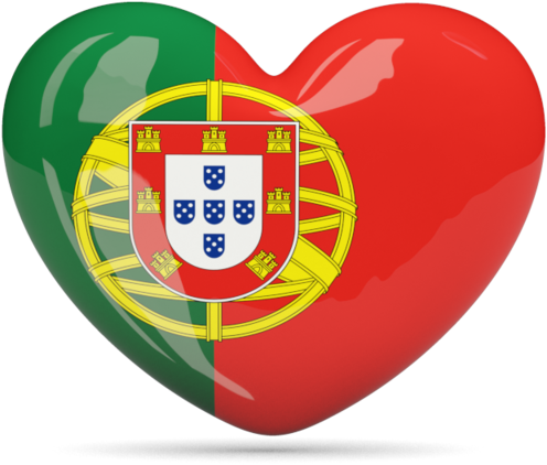 Portugal National Football Team - Portugal Flag Heart Png Clipart (640x480), Png Download