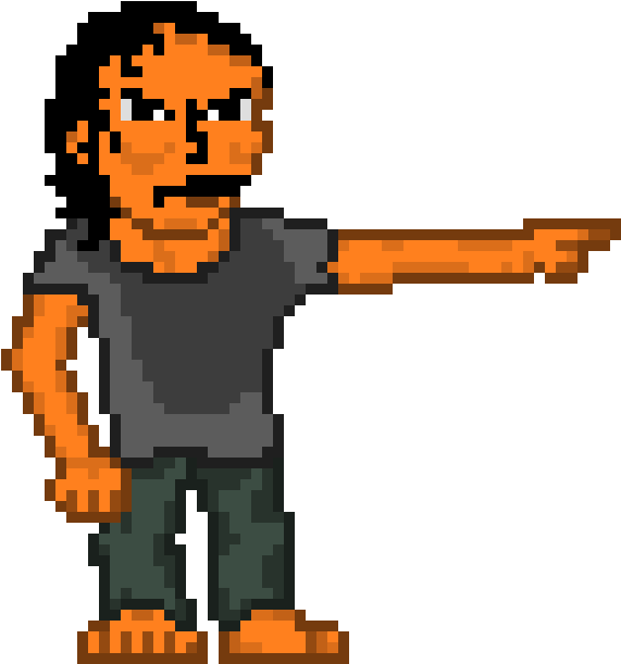 Mad Dog - Squidward Pixel Art Grid Clipart (960x690), Png Download