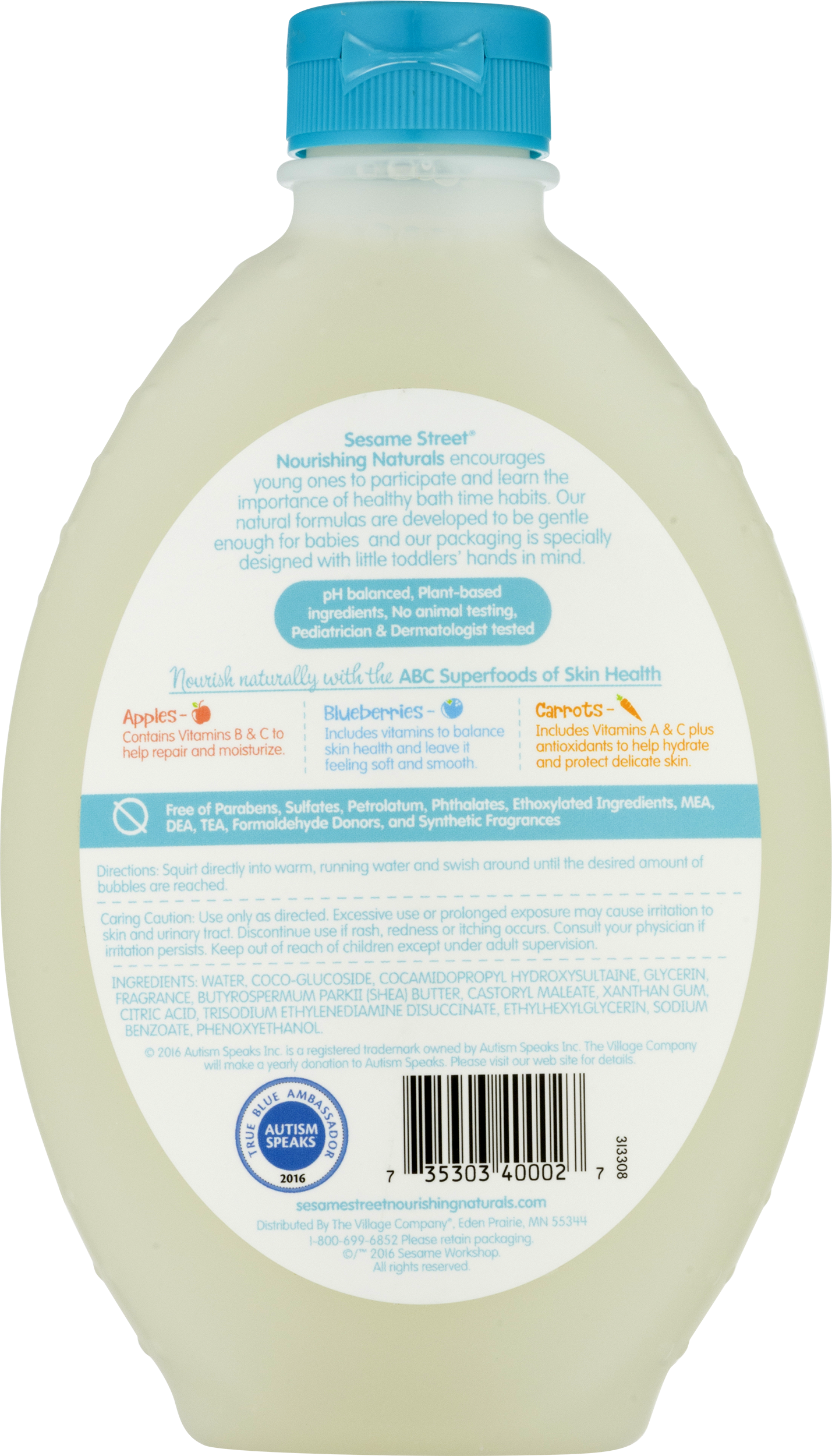 Nourishing Naturals Sesame Street B Is For Bubble Bath - Plastic Bottle Clipart (1429x2500), Png Download