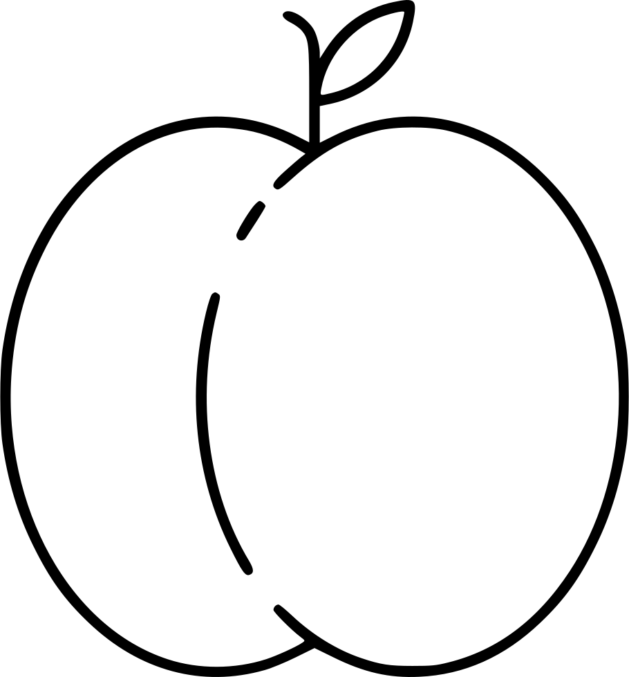 Peach Fruit Peaches - Peach Svg Free Clipart (910x980), Png Download