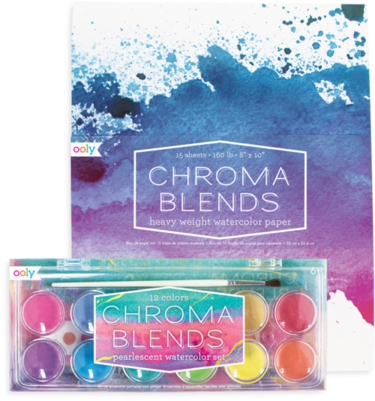Ooly Chroma Blends Watercolor Brush Markers Clipart (600x600), Png Download