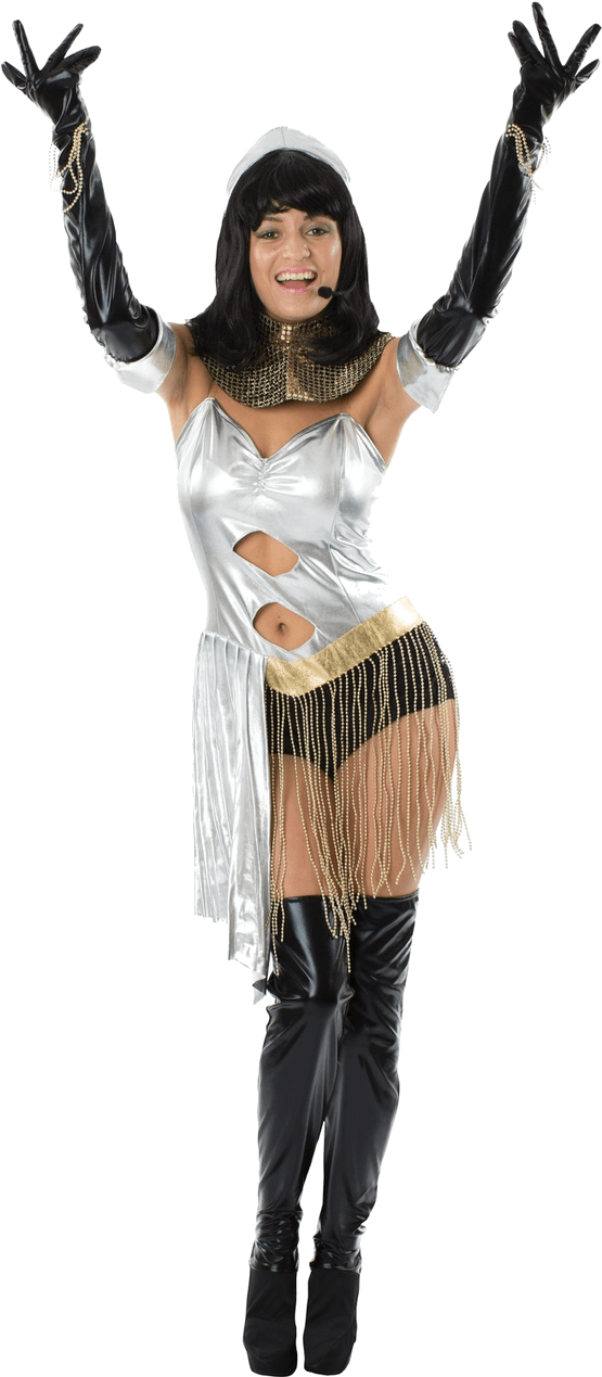 Adult Diva Of The Night Costume - Whitney Houston Fancy Dress Clipart (800x1268), Png Download
