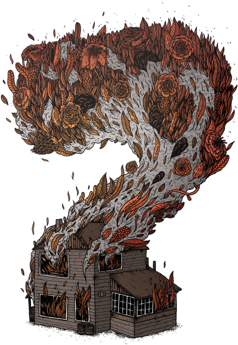 Burning House Png - Illustration Clipart (475x689), Png Download