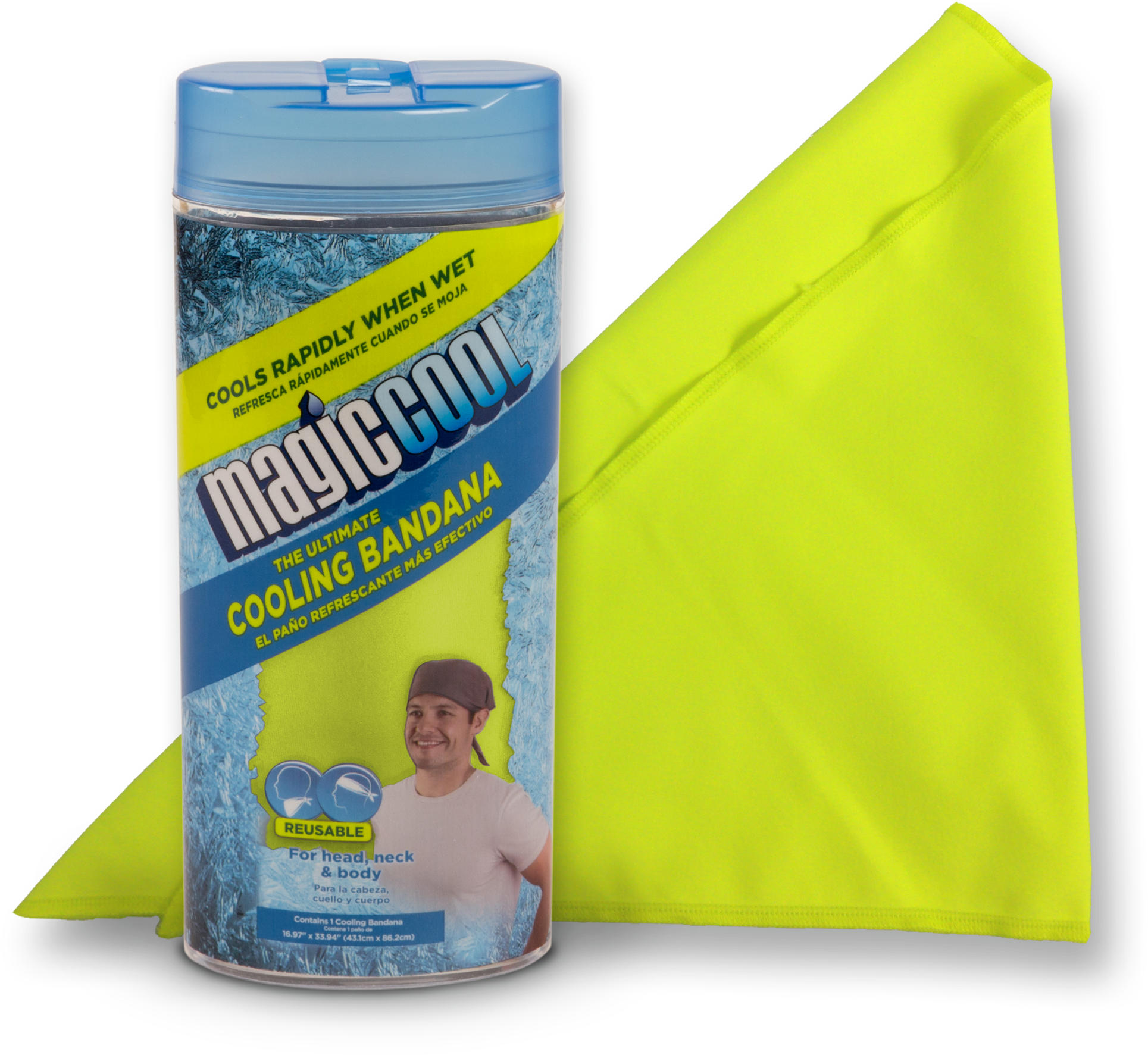 Magic Cool Hi Vis Yellow Cooling Bandana , Png Download - Paper Clipart (1929x1773), Png Download