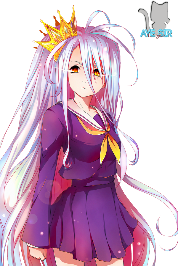 Shiro Png - Shiro Game No Life Clipart (600x903), Png Download
