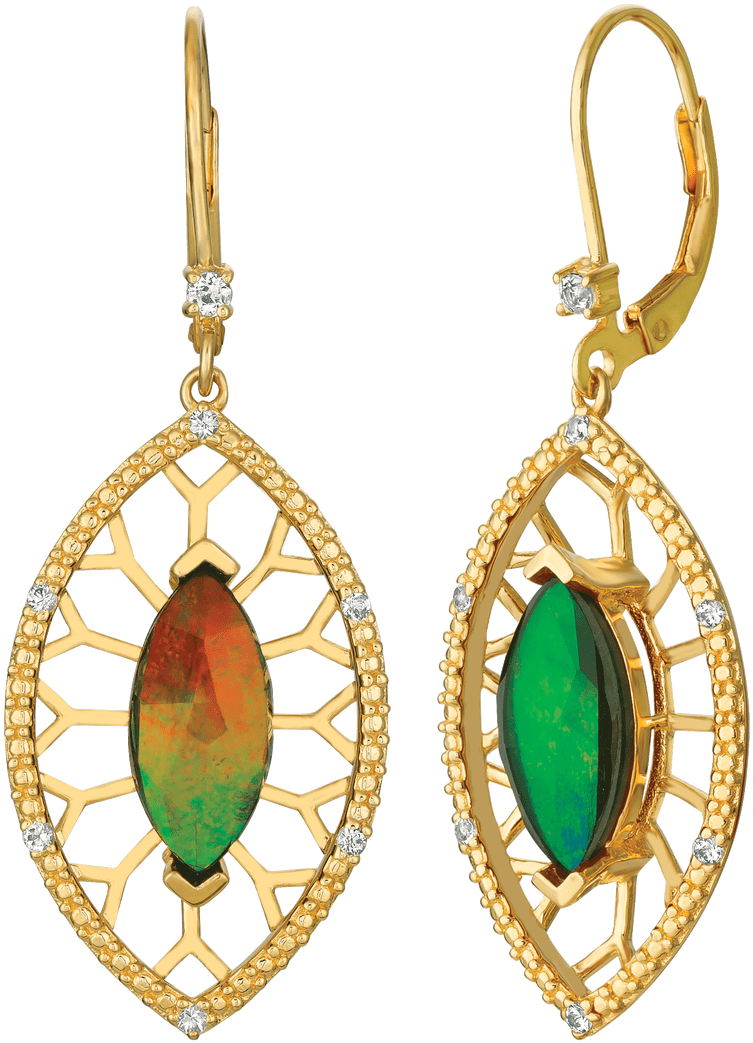 Camilla Gold Tone Sterling Silver Sapphire Earrings - Earrings Clipart (1280x1280), Png Download