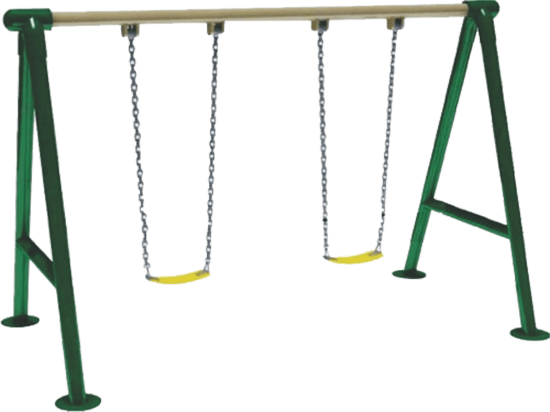 Double Swing With Frp Seat - Swings Png Clipart (800x600), Png Download