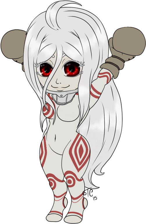 Shiro Chibi - Cartoon Clipart (575x850), Png Download