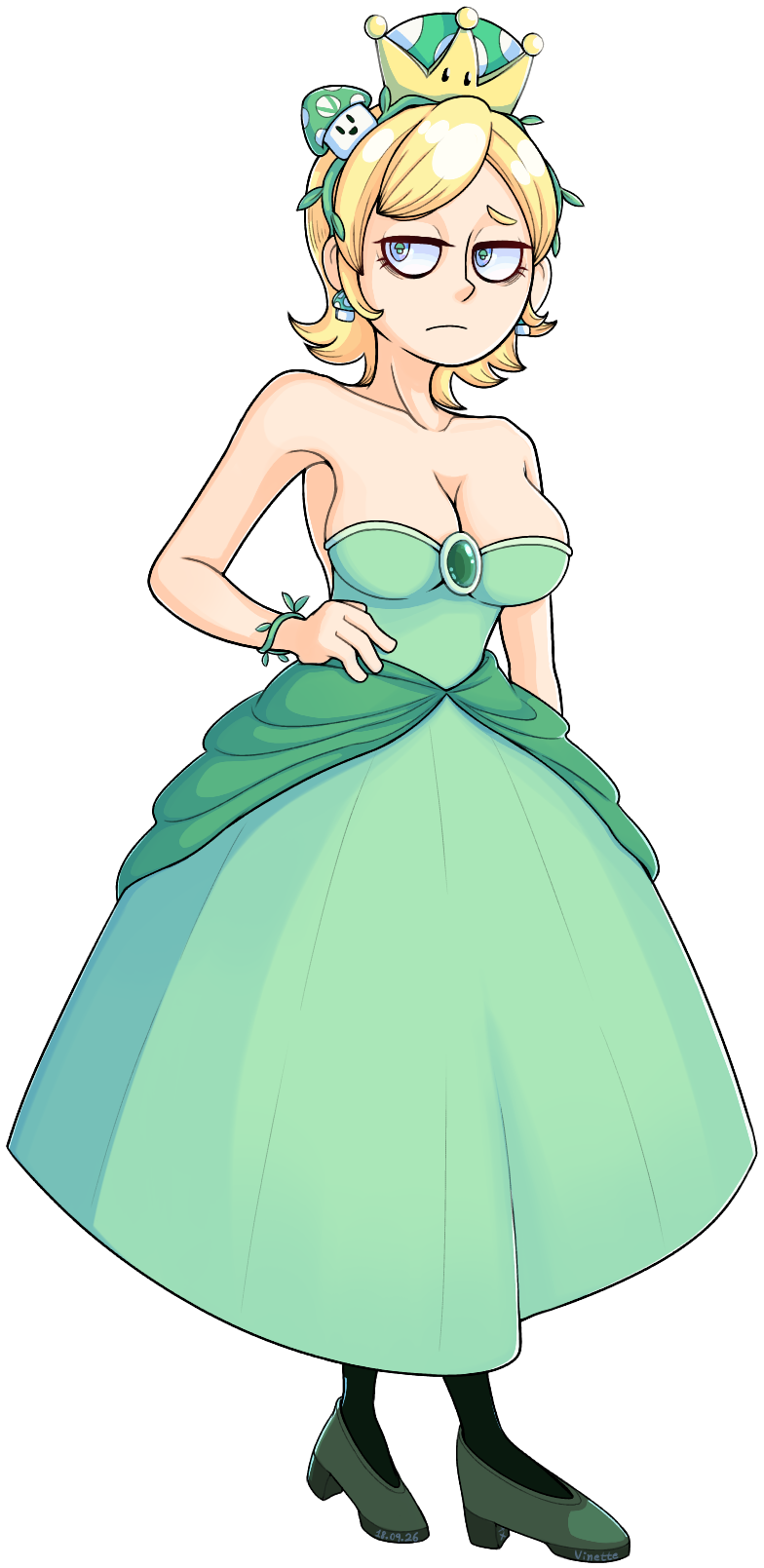 Clothing Green Dress Fictional Character Mythical Creature - Vinette Vinesauce Clipart (1024x1724), Png Download