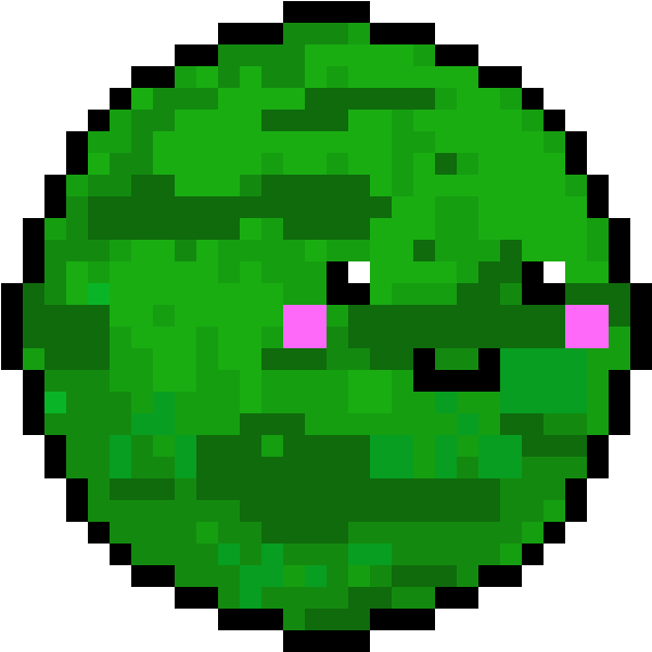 Planeta Verde - Pixel Art Planet Png Clipart (600x600), Png Download