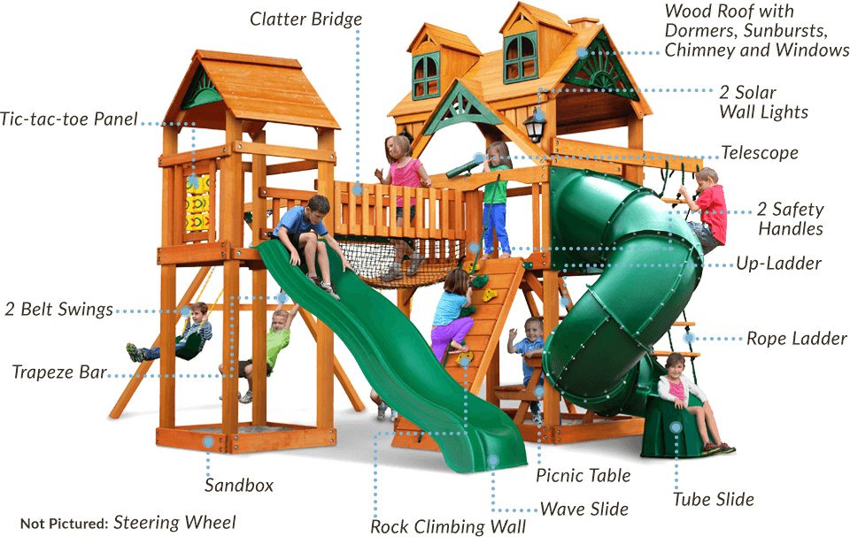 Alpine Wave Slide - Gorilla Playsets Malibu Deluxe 1 Clipart (960x607), Png Download