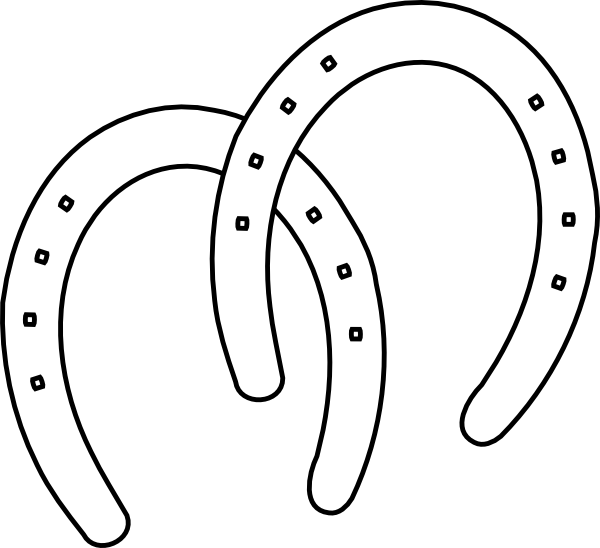 Image Free Horseshoes Clip Art At Clker Com Vector - Double Horseshoes Png Transparent Png (600x548), Png Download