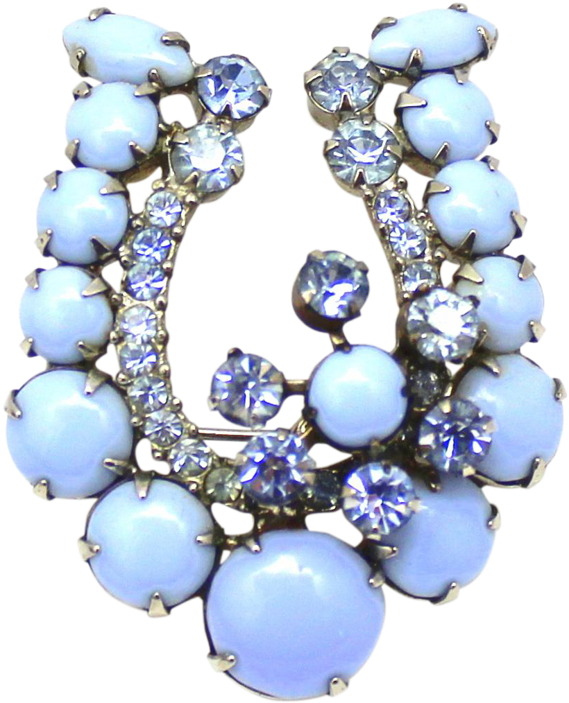 Vintage Juliana Book Piece Baby Blue Milkglass Cabochon - Bead Clipart (1013x1013), Png Download