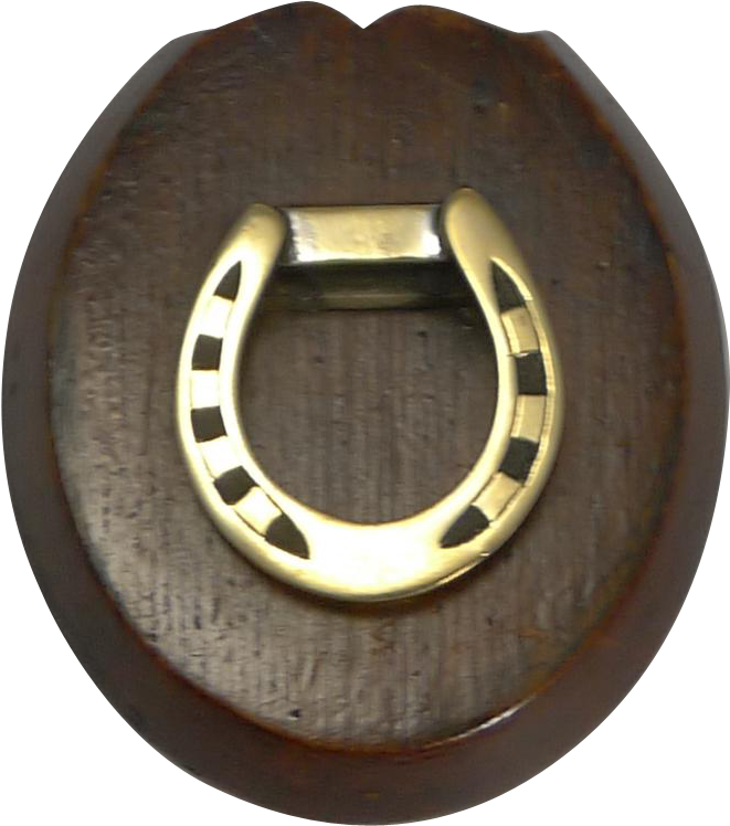Antique English Oak And Brass Horseshoe Letter / Paper - Circle Clipart (747x747), Png Download