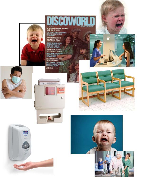 Hospital Waiting Room Starterpack - Collage Clipart (606x741), Png Download