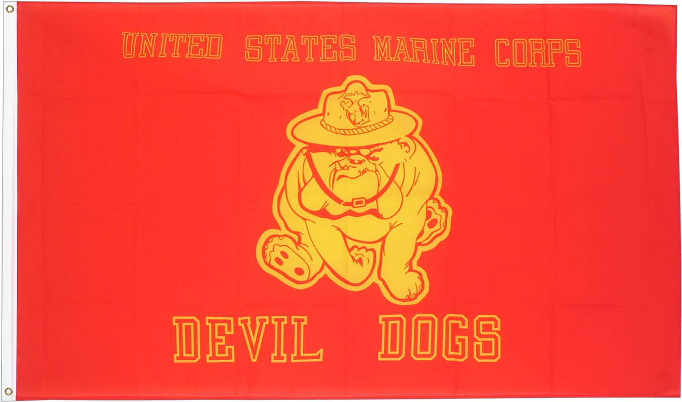 Usa Devil Dogs Ft Flag - Usmc Devil Dog Clipart (1500x1000), Png Download