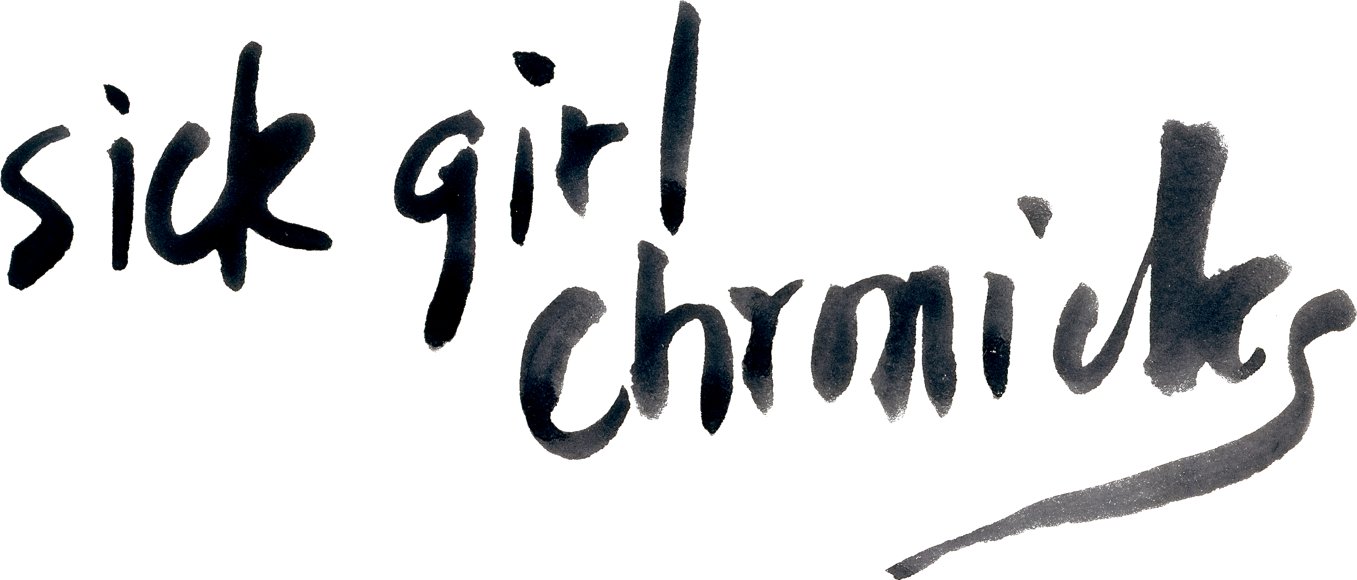 Sick Girl Chronicles - Calligraphy Clipart (2690x1133), Png Download