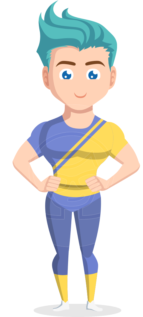 Flat Vector Sportsman Cartoon Vector Character Aka - Sport Cartoon Characters Clipart (957x1060), Png Download