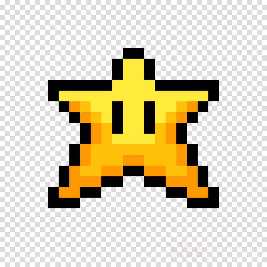 Awesome Super Mario Bros, Mario Bros, Pixel Art, Transparent - 8 Bit Mario Star Clipart (900x900), Png Download