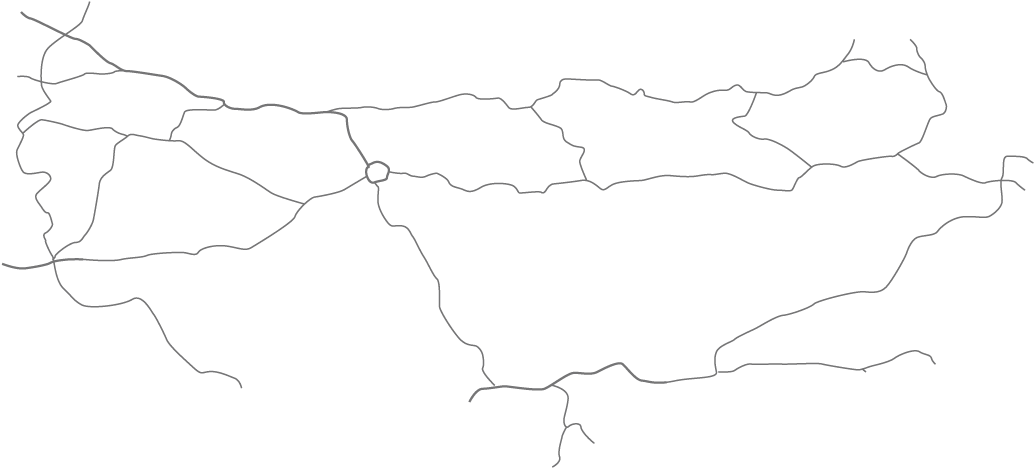 Turkey Blank Roads - Line Art Clipart (1104x510), Png Download