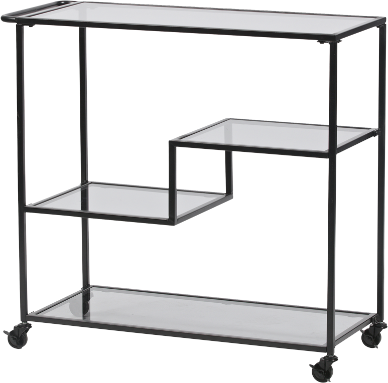 Leona Trolley Shelving Unit By Woood 373684-b Clipart (1200x1333), Png Download