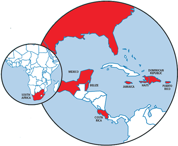 Map - Haiti And Costa Rica Map Clipart (640x480), Png Download