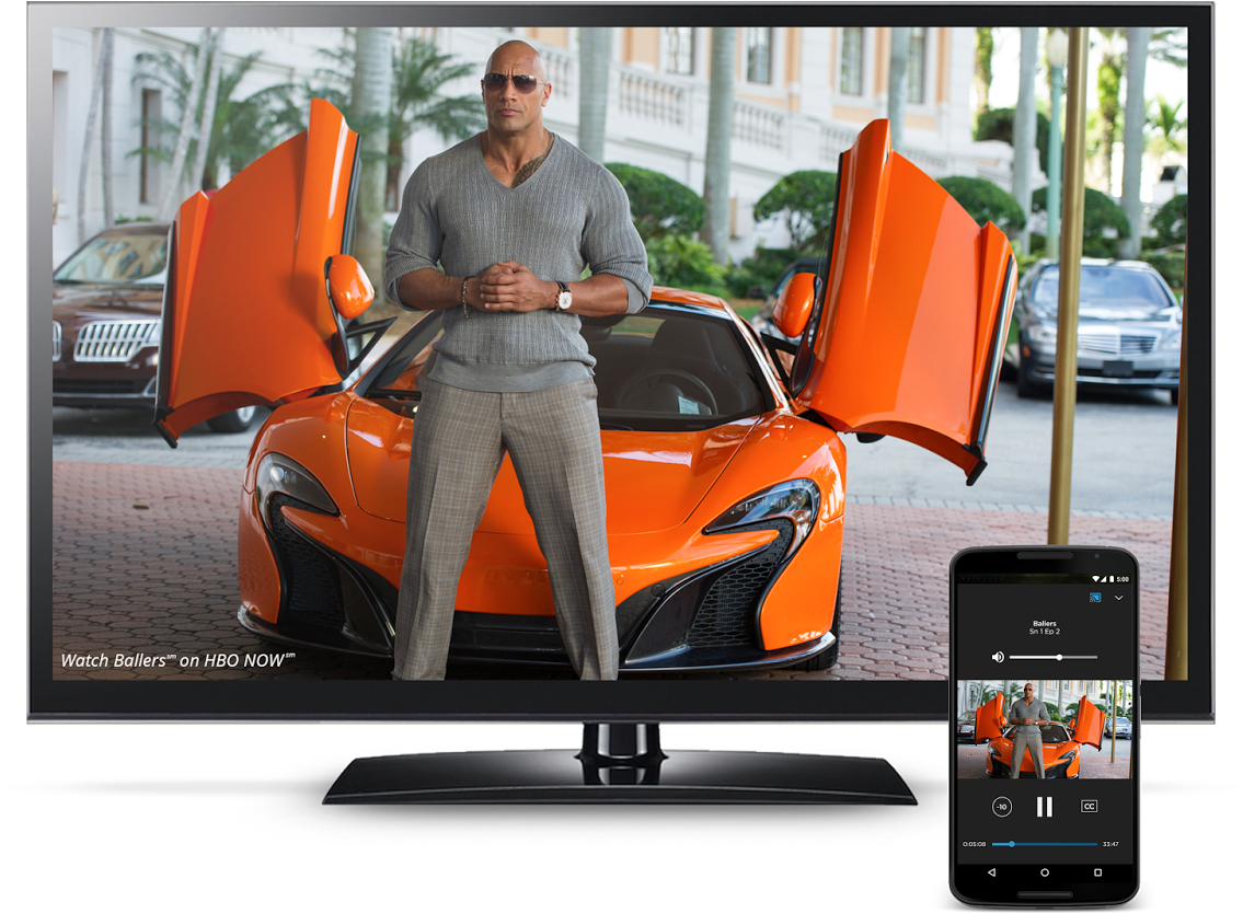 Chromecast Is - Dwayne The Rock Johnson Car Clipart (1600x900), Png Download