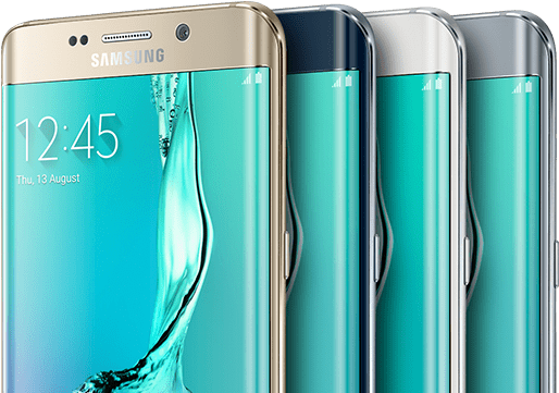 Galaxy S6 Edge Plus In Four Colors - Samsung Galaxy S6 Edge+ Clipart (768x437), Png Download