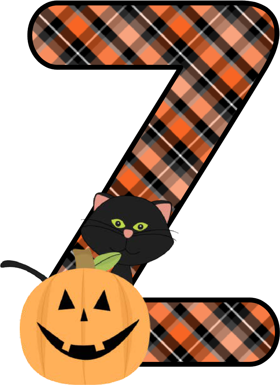 Plaid Clipart Pumpkin - Alfabeto Calabaza De Kidsparkz - Png Download (956x1317), Png Download