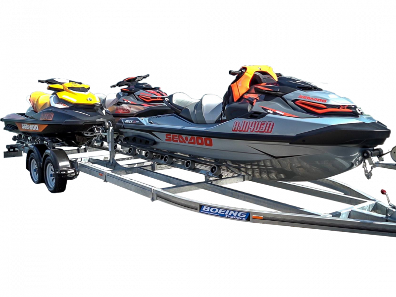 Triple Jet Ski Trailer Clipart (800x600), Png Download