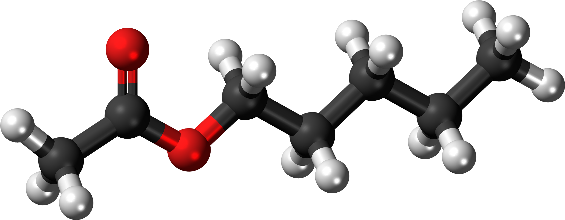 Pentyl Acetate 3d Ball - N Propyl Acetate Clipart (2394x1000), Png Download...