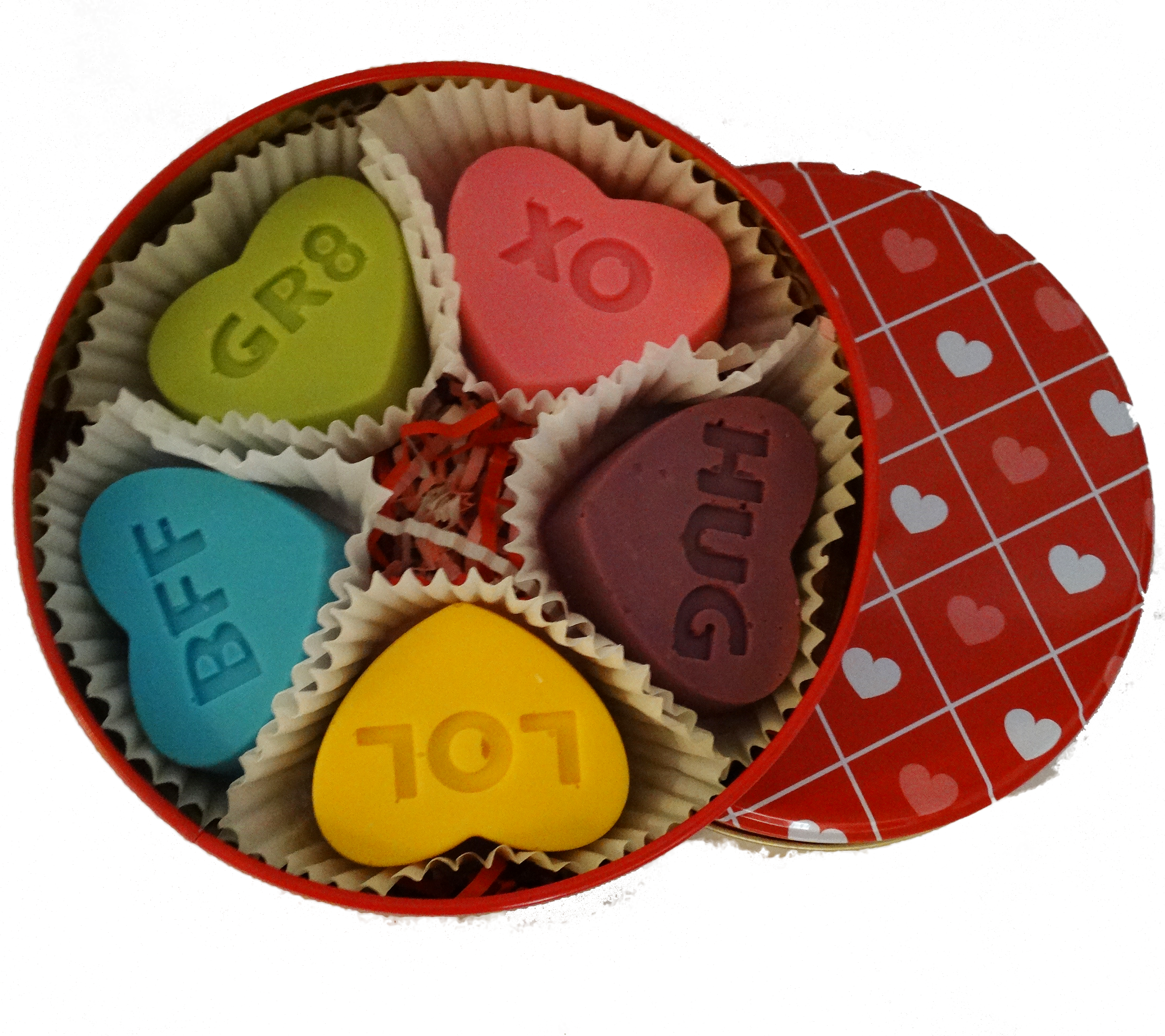 Chocolate Covered Oreo Conversation Hearts Tin - Giri Choco Clipart (3150x2800), Png Download