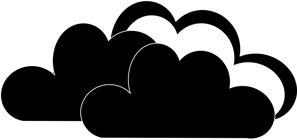 Awan Hitam Png - Nubes Blanco Y Negro Png Clipart (960x480), Png Download