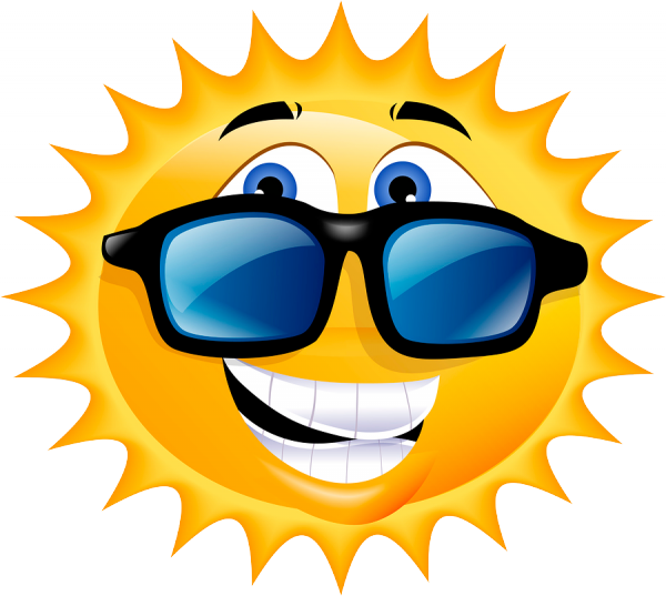 Soleil En Png - Cartoon Sun With Sunglasses Clipart (600x537), Png Download