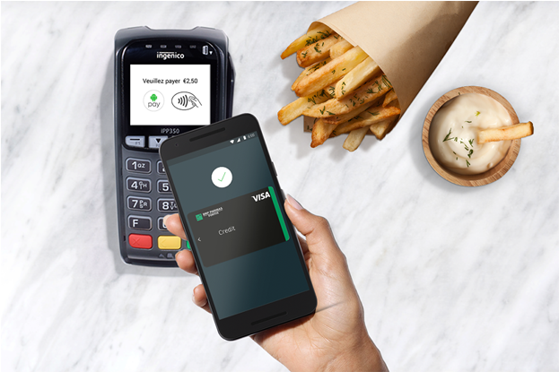 Android Pay - Android Pay France Clipart (1000x414), Png Download