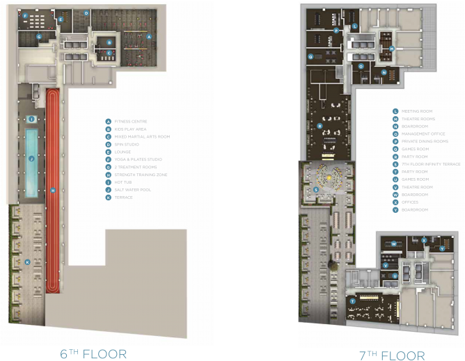 Eau Du Soleil Amenities - Condo Eau Du Soleil Plan Clipart (720x572), Png Download