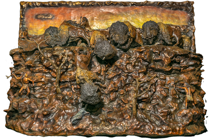 Art Depicting Western Historical Scenes And Figures, - Bronze Sculpture Clipart (700x465), Png Download