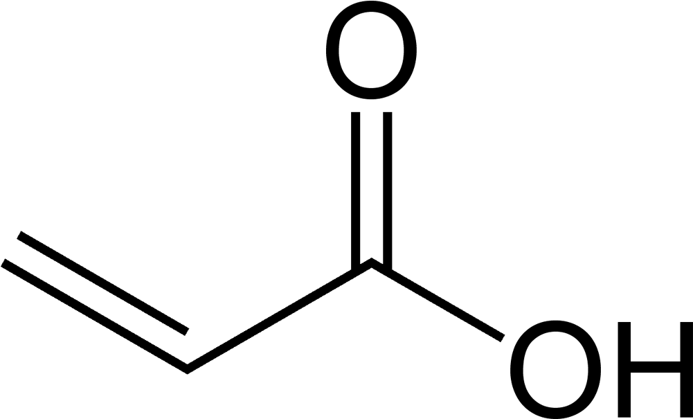 File - Acrylic Ac - Structural Formula Of Lactic Acid Clipart (1100x704), Png Download