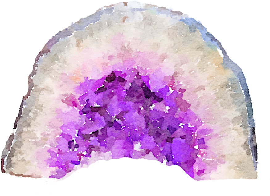 Free Geode Quartz Png Watercolor By Anjelakbm - Geode Png Clipart (1024x663), Png Download