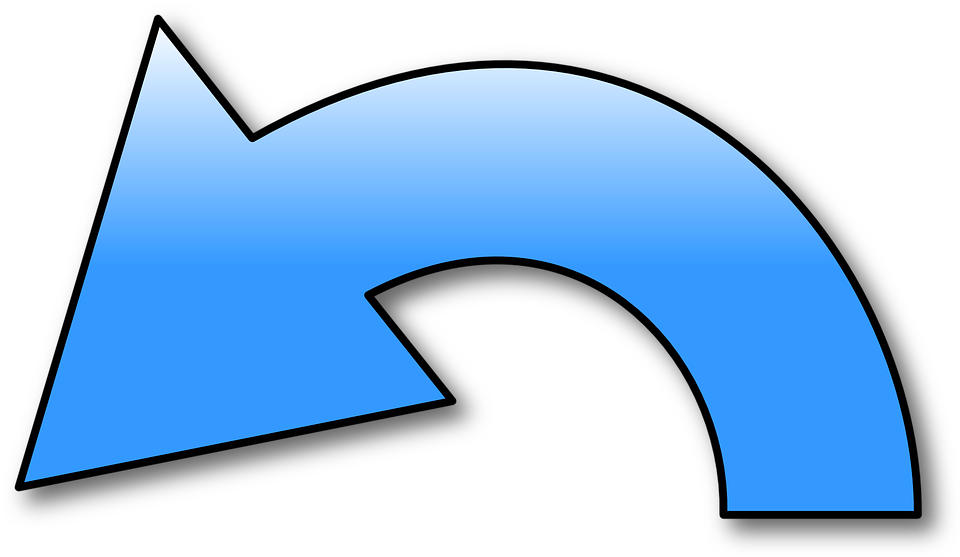 Deshacer, Símbolo, Flecha, Azul, Izquierda, Hacia Abajo - Undo Clipart - Png Download (960x557), Png Download