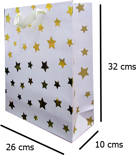 Bolsa De Regalo Mediana Blanca Y Dorada 12 Unidades - 50 States Clipart (600x600), Png Download