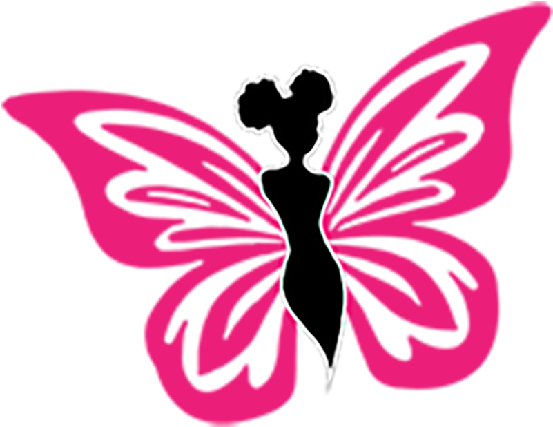 Black Butterfly Logo Clipart (800x667), Png Download