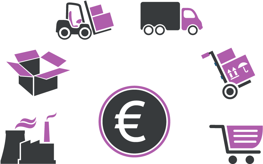 Cash Trapped In Supply Chain - Graphic Design Clipart (900x576), Png Download