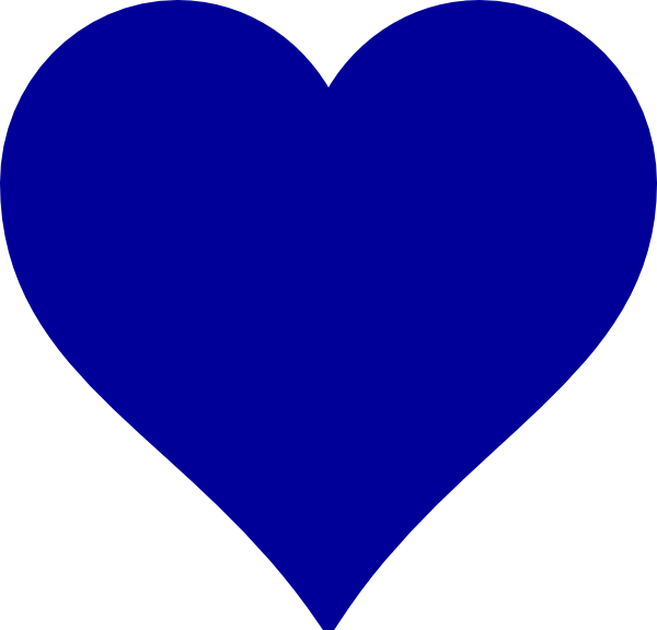 Navy Blue Heart Clipart - Png Download (600x576), Png Download