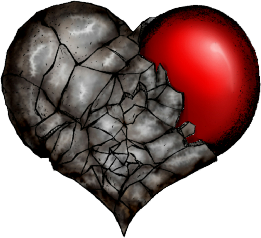 #heart #broken #darkheart #brokenheart #cracked - Pharaoh's Heart Hardened Clipart (1024x931), Png Download