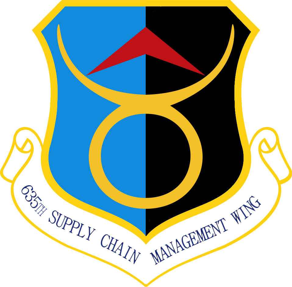 635th Supply Chain Management Wing Emblem - Headquarters Air Force Logo Clipart (958x942), Png Download