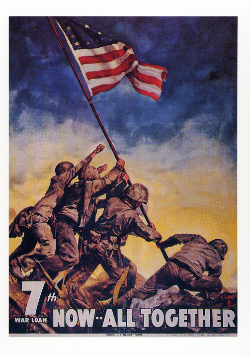 "now All Together" Iwo Jima Postcard - Now All Together Clipart (800x800), Png Download