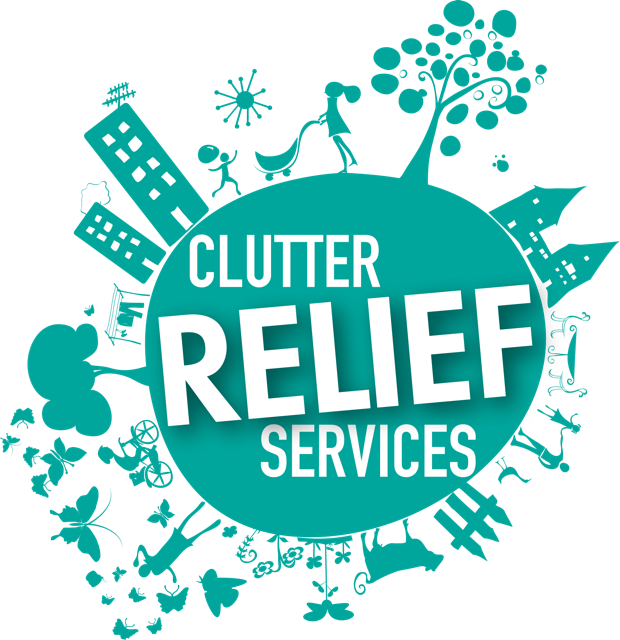 Professional Organizer To Declutter And Organize Overwhelmed - Clutter Relief Services Logo Clipart (620x640), Png Download