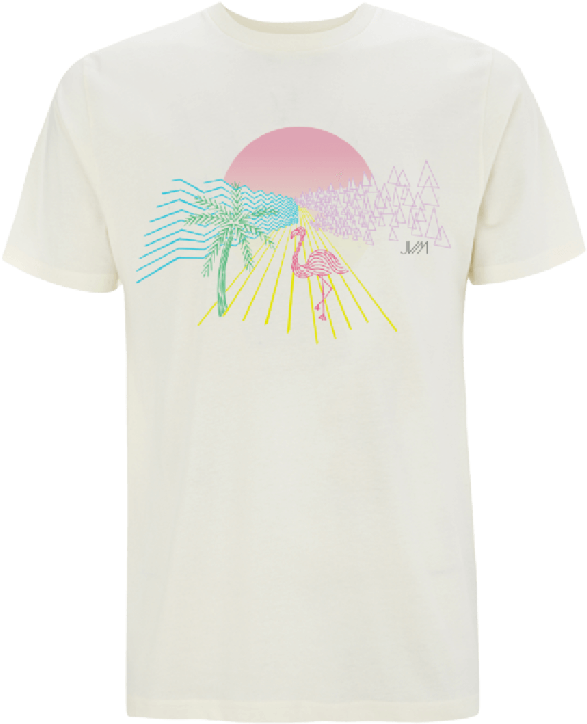 Post Tropical Line Drawing With Fading Sun Ladies - Active Shirt Clipart (800x800), Png Download